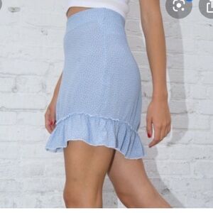 brandy melville floral mini skirt